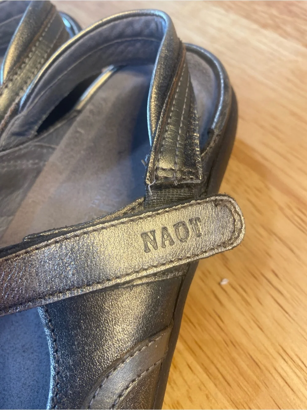 Naot Metallic Silver Mary Jane Flats